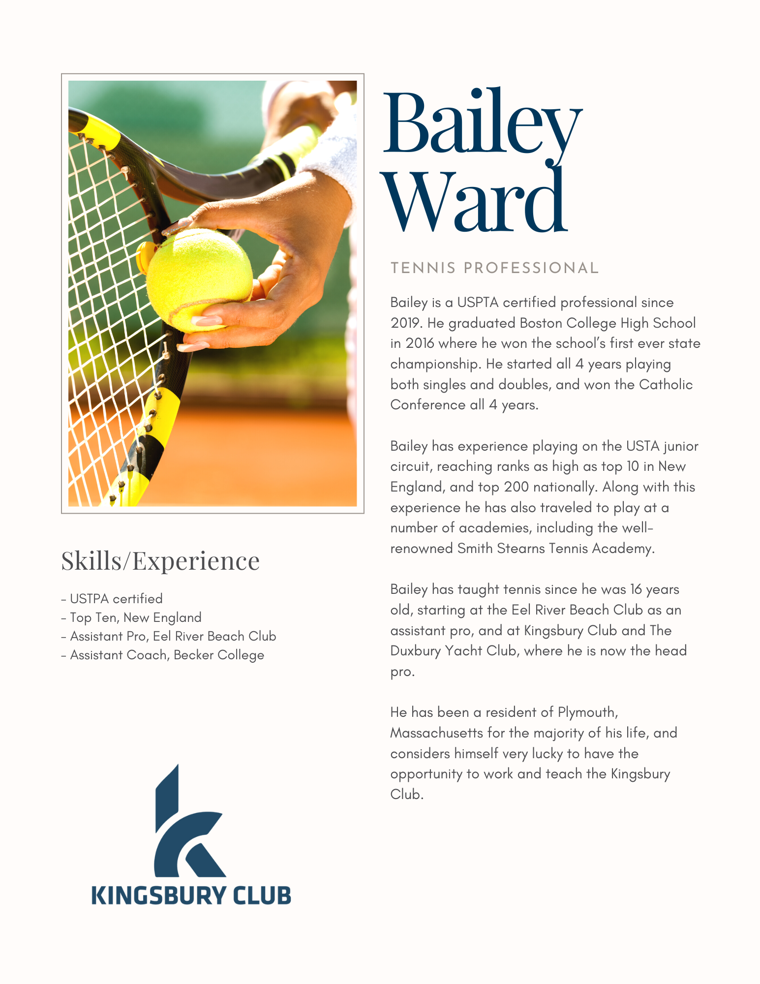 Bailey Ward Tennis Instructor