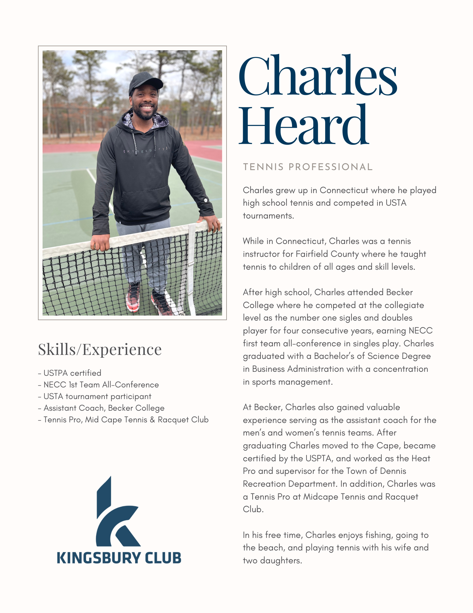 Charles Heard Tennis Instructor