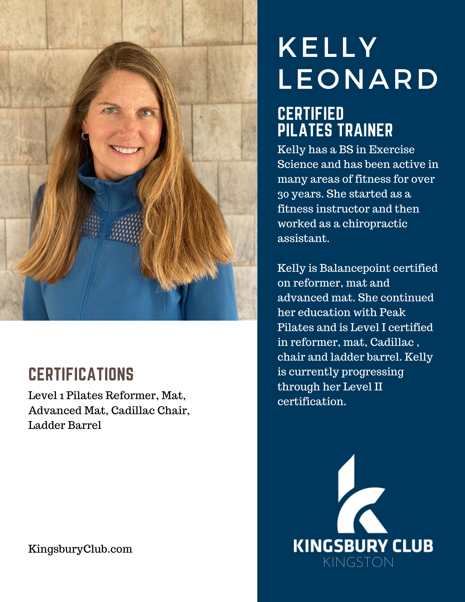 Kelly Leonard Fitness Instructor