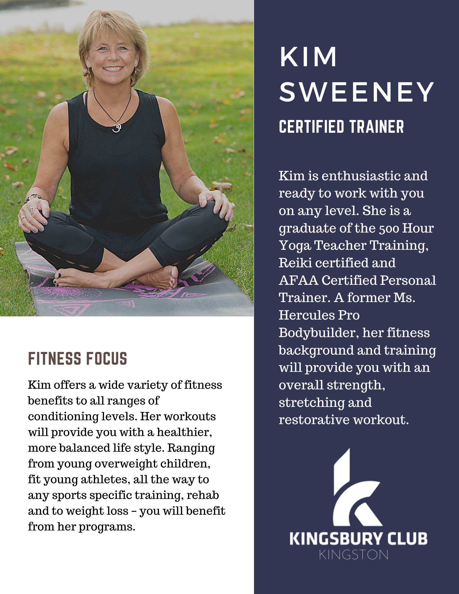 Kim Sweeney Fitness Instructor