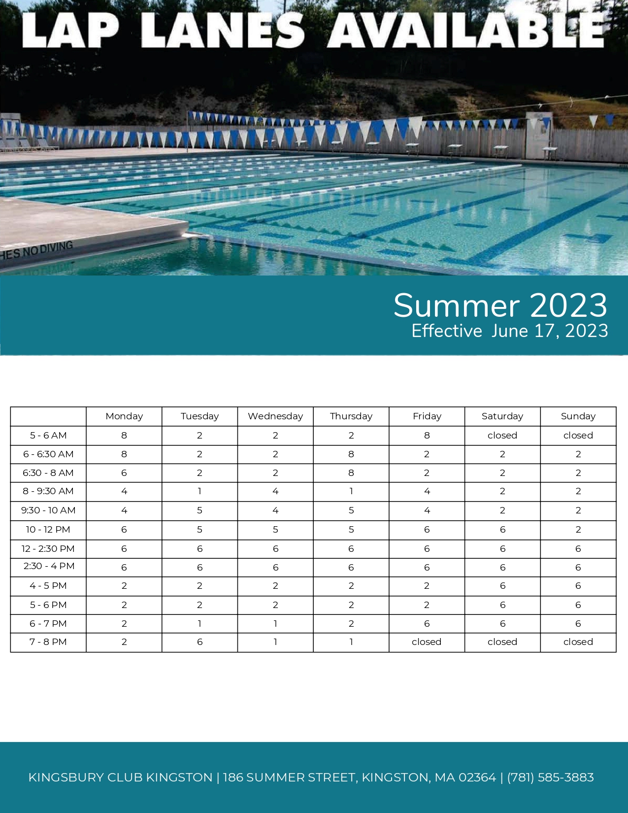 Lane Availability Flyer