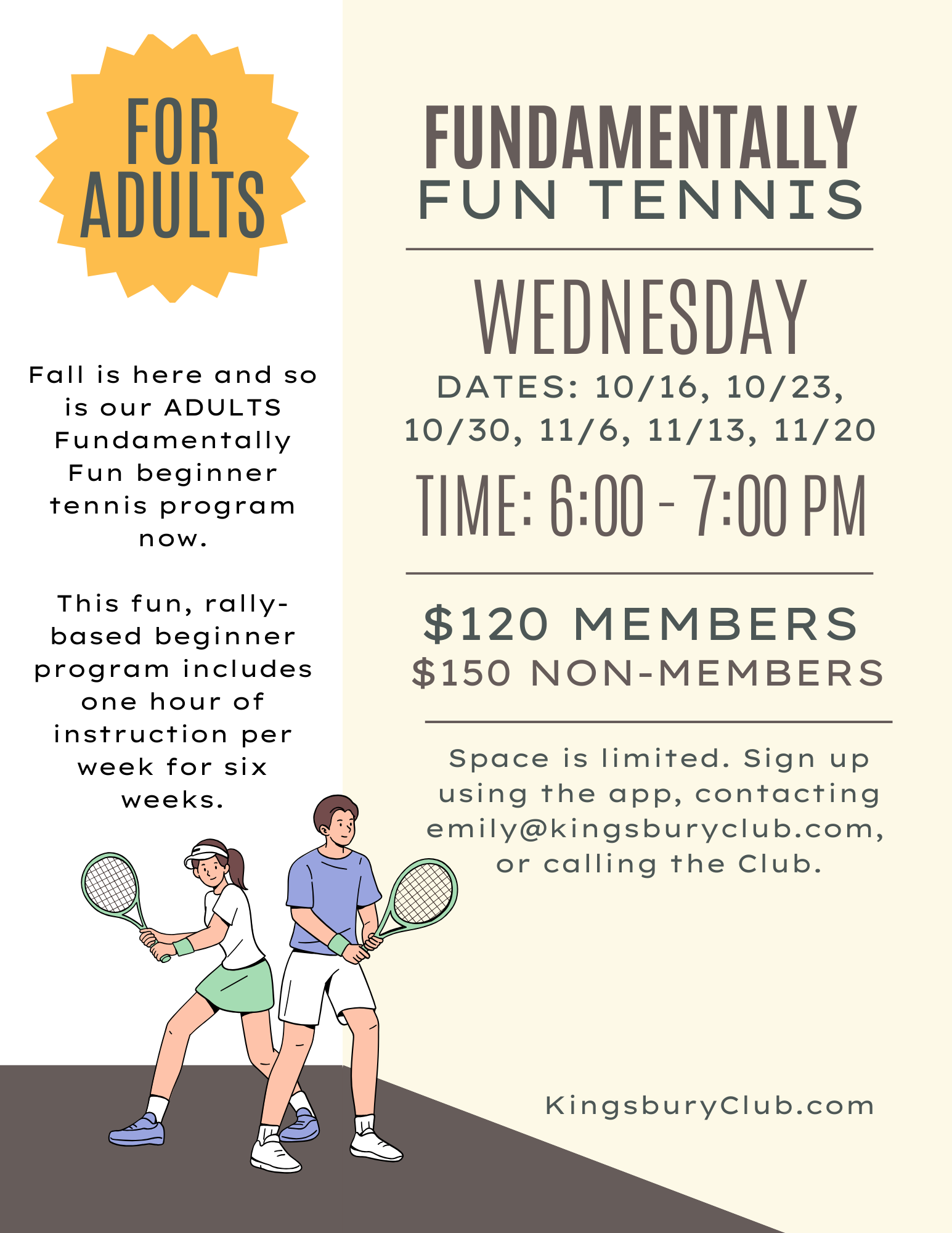 Fundamentally FUN Tennis for Adults