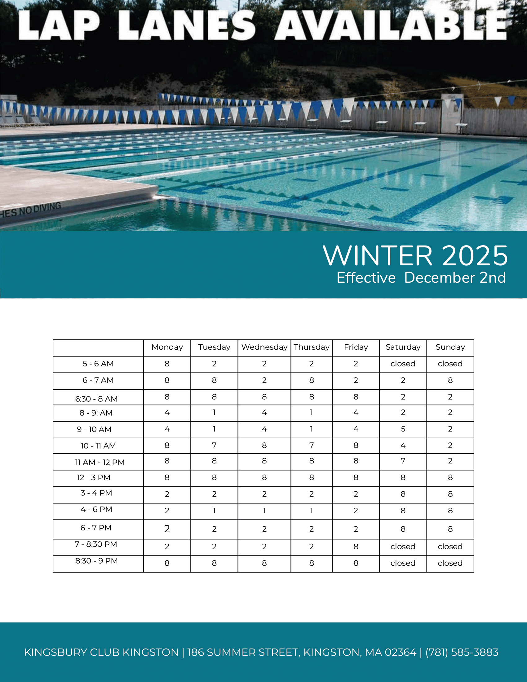 Winter Swim Lanes